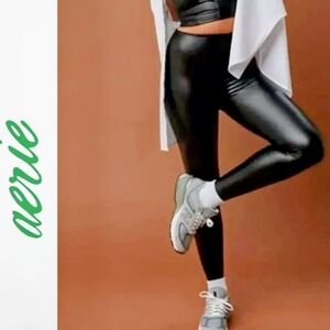 NWT Offline By Aerie Luxe Faux Leather Leggings - Small
